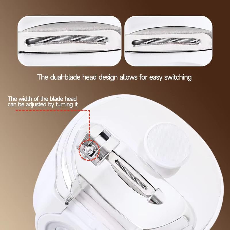 Image of 2-in-1 Electric Nail Clipper & Baby Nail Trimmer- USB Rechargeable with Magnifier, Dual-Blade Narrow Gap Design, 3-Speed Gears, LED Light & Storage Box | White