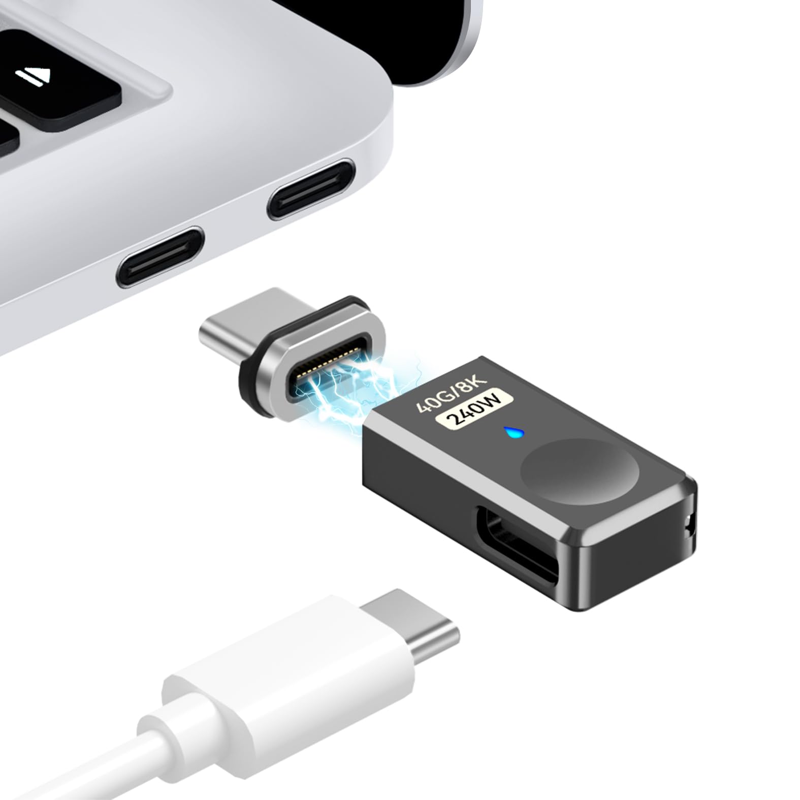 Magnetic USB C Adapter 24-Pin - For Thunderbolt 4 USB 4.0 40Gbps - HM202210136220