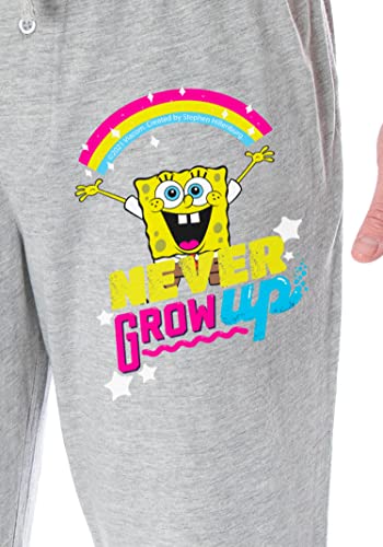 Nickelodeon Men's SpongeBob SquarePants Never Grow Up Loungewear Sleep Bottoms Pajama Pants3