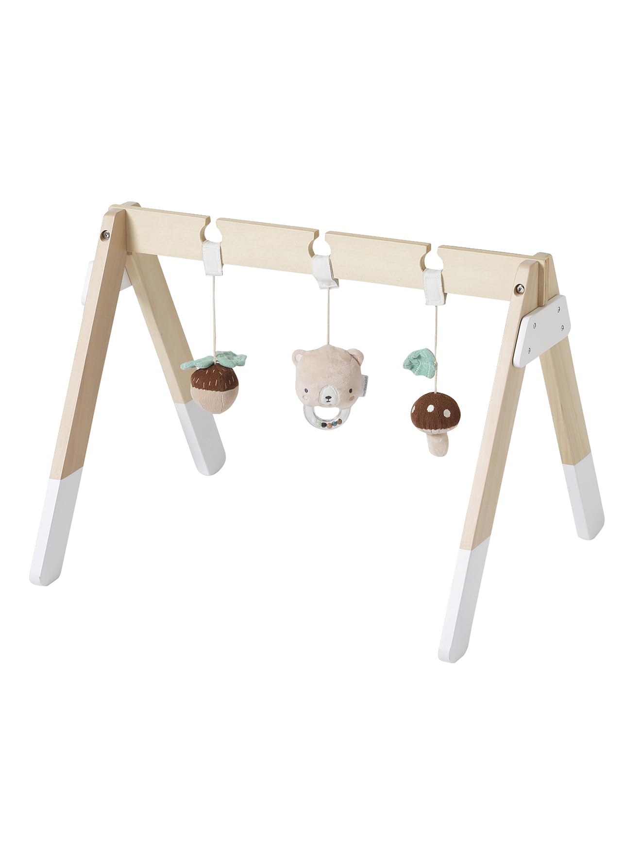 VERTBAUDET Baby Spielbogen aus Holz FSC® braun/grüner wald/bär