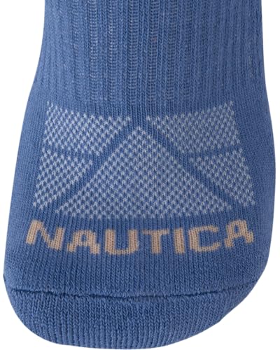 Image of Nautica Womens No Show Socks Moisture Wicking Low Cut Athletic Socks 6 Pack | Moisture Wicking Dri-Motion Fabric, Cushioned Key Areas, Banded Arch Support, No Show Low Cut, Shoe Size 4-10