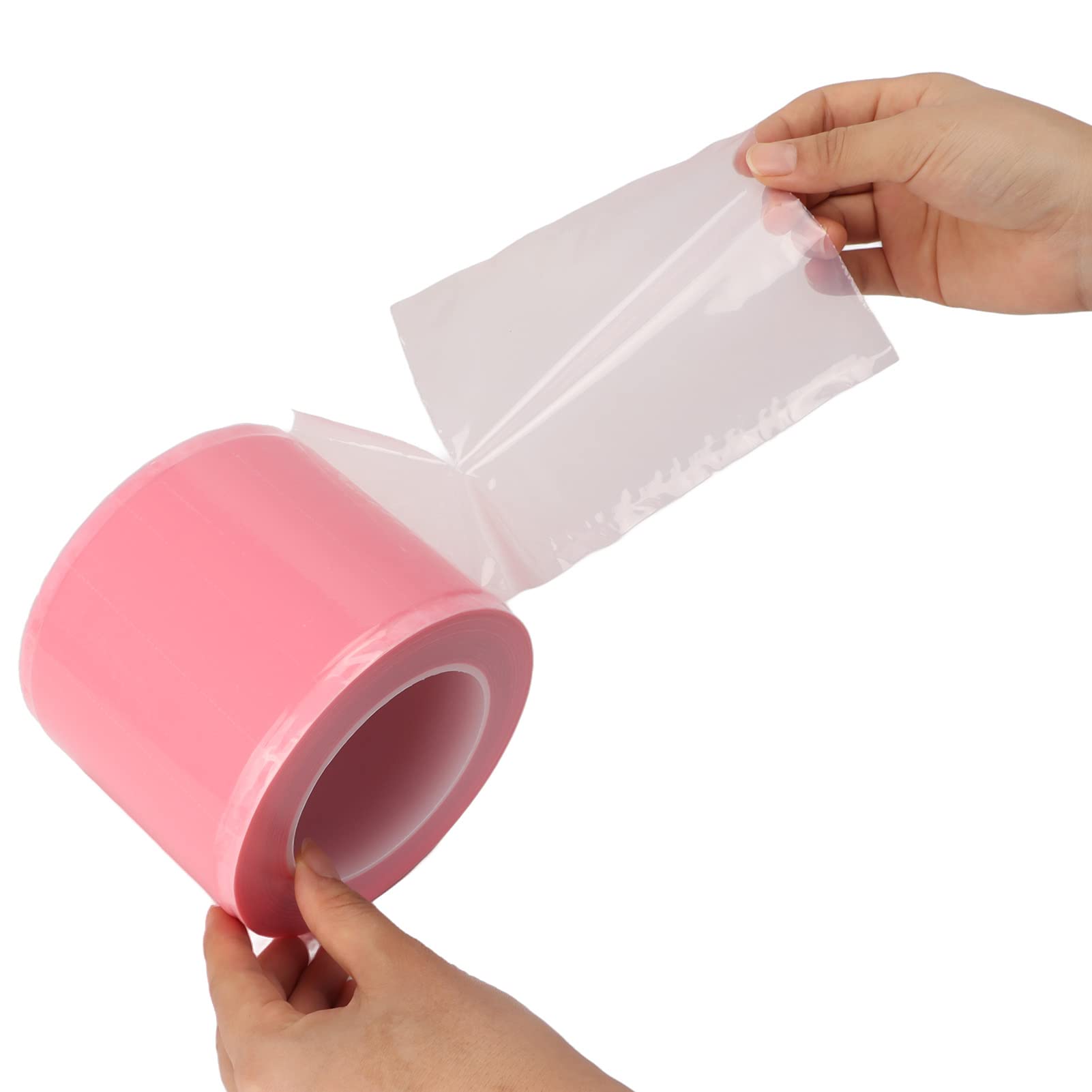Rouleau de Film Barrière Pratique Facile à Utiliser pour Tatouage Dentaire PE Plastique 1200 Feuilles Film Protecteur Jetable pour Dentaire Ménage (PINK)