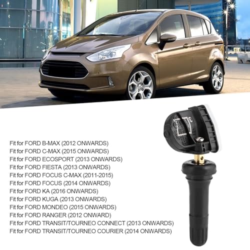 Tbest tpms teur Transit,teurs de Surveillance de la Pression des Pneus, 4 teurs de Système de Surveillance de la Pression des Pneus TPMS 2036832 de Remplacement pour Ecosport Focus