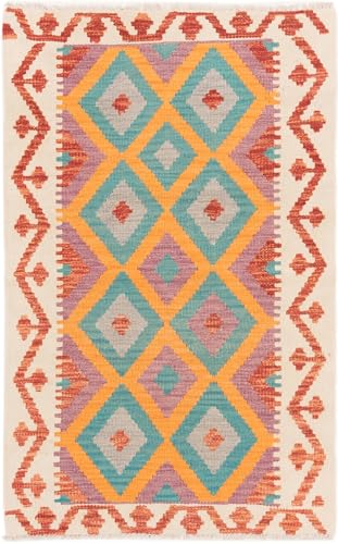 Nain Trading Kilim Afghan 81x129 Tissé à la Main Tapis d'Orient Tapis Laine