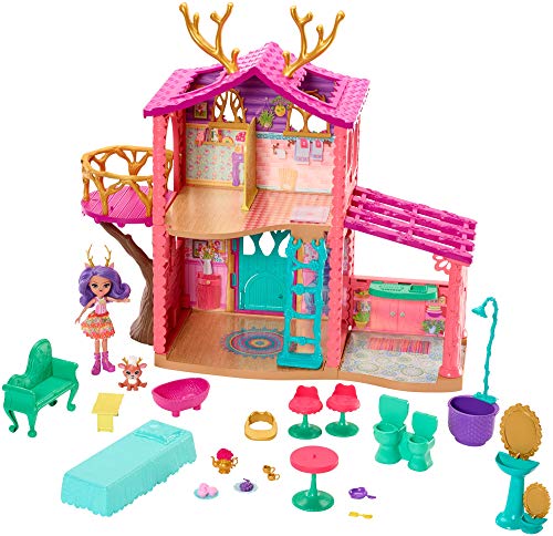 Enchantimals GWG90 - Zweistöckiges Reh-Spielhaus ( ca. 60 cm) mit Danessa Deer Puppe (15 cm), Spielzeug für Kinder ab 4 Jahren – Bild 7