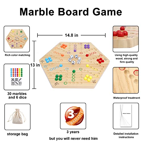 Juego de Mesa Madera Wahoo Original 15 Pulgadas 2 Lados miniatura 4