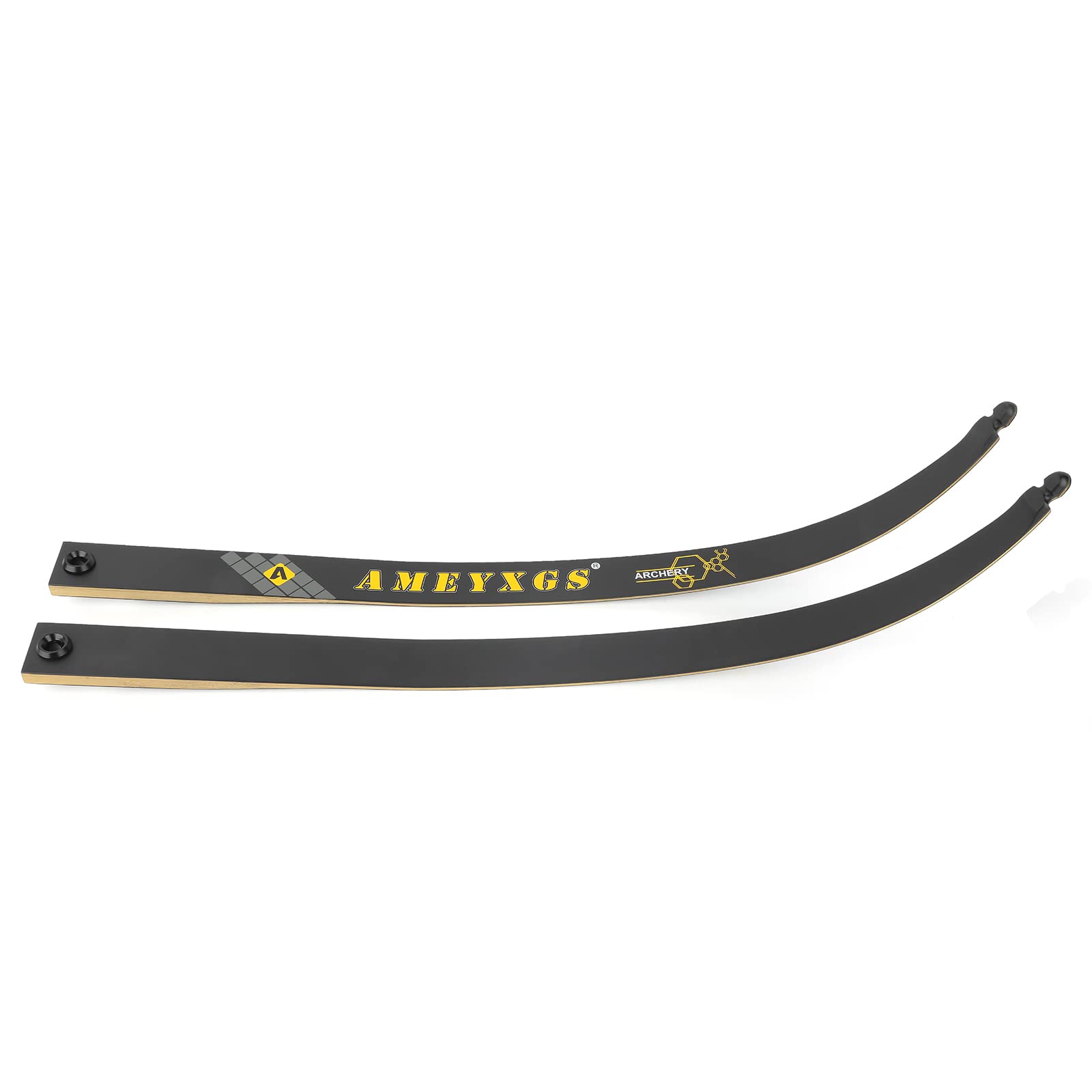 Membres d'arc Classique deTakedown 66"/68"/70" Membres d'arc Classique de compétition 14-40 lbs Membres d'arc Classique Cible pour Adulte/Jeune/débutant (Membre Noir,68"-28lbs)