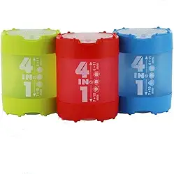 Apontador Kum Germany - 4 em 1 - Amarelo