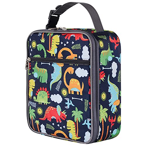 Toddler Lunch Bag For Kids Lunch Box, Dinosaur Lunch Boxes For Boys Lunch Bag,Insulated Reusable Lunch Bag With Waterproof Liner, Thermal Meal Container Tote For Girls & Boys & Women, Dinosaur Style #TOP1