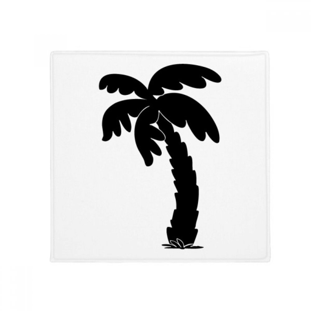 Tapis plante silhouette noire 80x80cm, idée cadeau originale pour décoration de cuisine