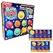 Zimpli 9 x Solar System Bath Bombs Gift Set, 9 x Planetary Fact Cards, Educational Planet Bath Bombs for Children, Science Kits for Boys & Girls, Bath Toy Birthday Presents