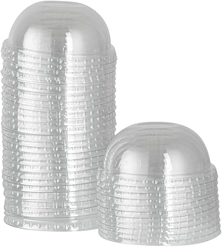 Miniatura 2 de Solo tapas tapas en forma de cúpula, 50 tapas de plástico transparente para tazas de Coppetta To Go de 8 onzas - Las tazas se venden por separado,