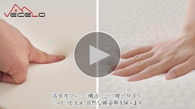マットレス 幅140×奥行200×厚さ4cm 高反発 敷布団 防ダニ 抗菌防臭 Amazon.co.jp: VECELO マットレス 幅140×奥行200×厚さ4cm 高反発