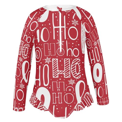 Image of Baby Girl Bathing Suit Long Sleeve UPF 50+ One Piece Toddler Swimsuit