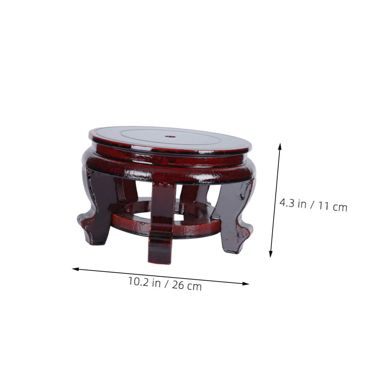 Kichvoe Soporte de Madera Maciza para Macetas y Figuras Decorativas, Base Redonda de 24 Cm Diámetro, Altura 12 Cm, Capacidad hasta 70 Kg, Adecuado para Plantas de Interior y Exhibición