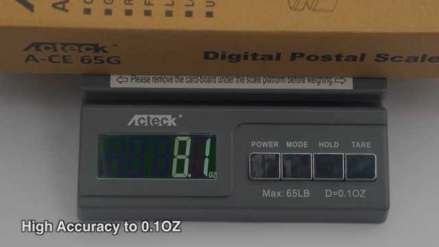 Image of Acteck High Accuracy A-CE65 Gray 0.1OZ Digital Shipping Scale, Postal Scale and Mail Scale