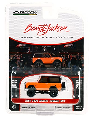 1967 Bronco Custom Orange con techo negro escala 1:64 miniatura 1