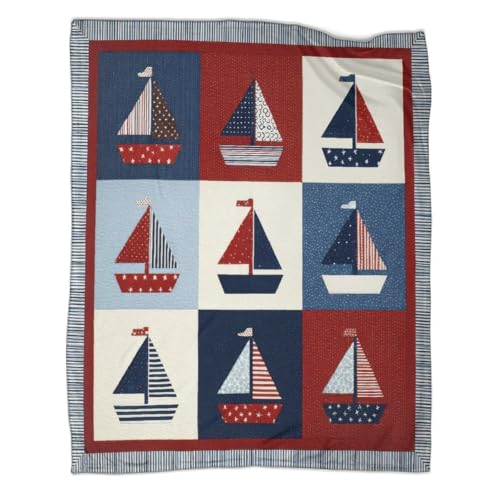 Couverture microfibre 150x200cm seaside plaid salon 3D - 3