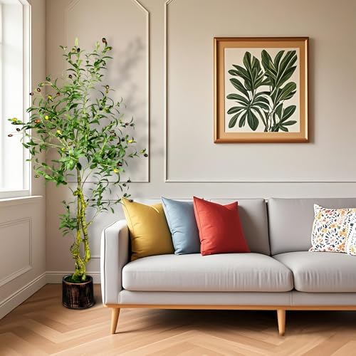 5FT Artificial Olive Tree Indoor - Lifelike Fake Olive Tree with Branches, Leaves & Fruits, Realistic Faux Tree for Bathroom, Office, Bedroom Decor, Compact Home Decor Plants - Image 6
