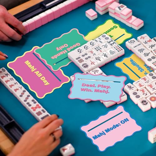 6 Piezas Tarjetas Mezcladoras Mahjong en PVC miniatura 6