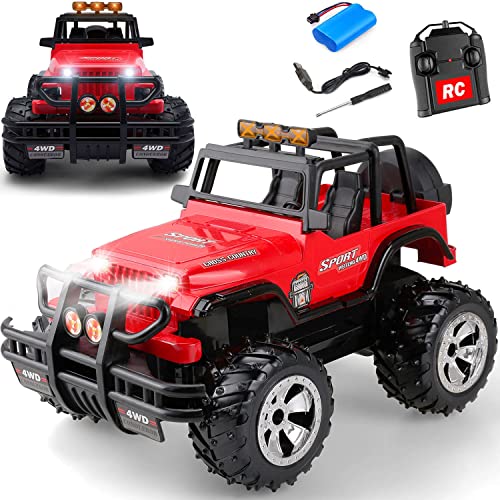 Remote Control Car Pickup Monster Truck For Kids, 1:16 Scale High Speed Rc Monster Vehicle Truck Crawler 4Wd Off Road Racing Car For Boys Girls #TOP4