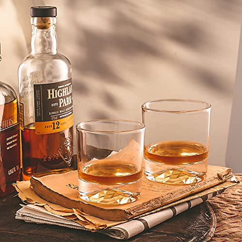 FLOW Barware Lot de 2 verres à whisky avec base de montagne – vue 5