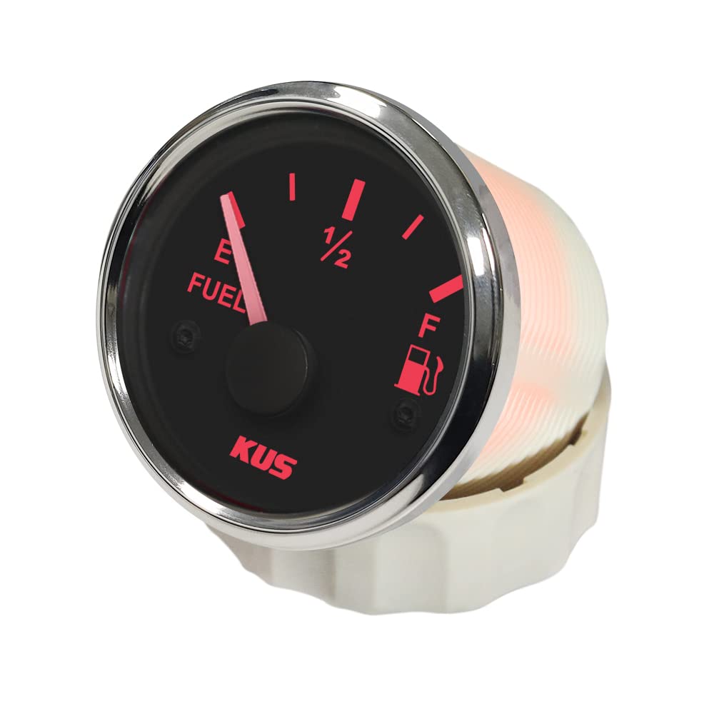KUS Justifiées carburant de niveau d'huile Indicateur de mètre 0-190ohm avec rétroéclairage 12/24V 52mm