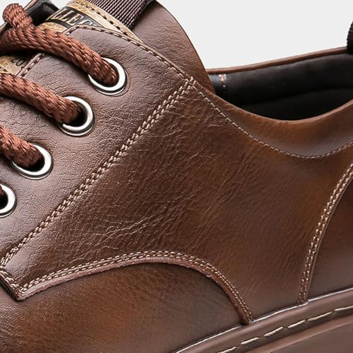 Men's Casual Loafers Non Slip Low Top Loafers Comfortable Walking Leather Sneakers Mens Flat Dressy Shoes Supple Business Formal Shoes for Men Daily Work Shoe Durable Sole2