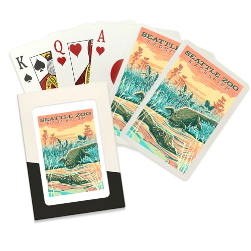 Baraja de cartas tamaño póker con arte vintage
