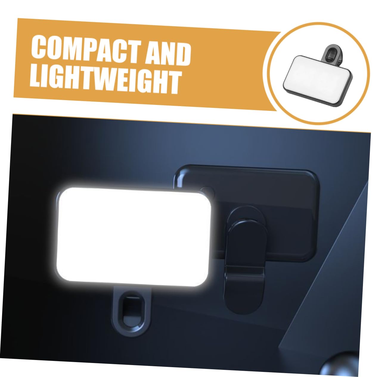 STOBOK Selfie Light 3 Colors Clip-on Led Lamp for Phone Laptop Tablet Live Streaming