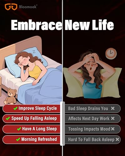 Image of Bloomoak 99% Blue Light Blocking Glasses,Nighttime Sleep,Fully Wraparound Your Eyes with No Leaks for Side Glare