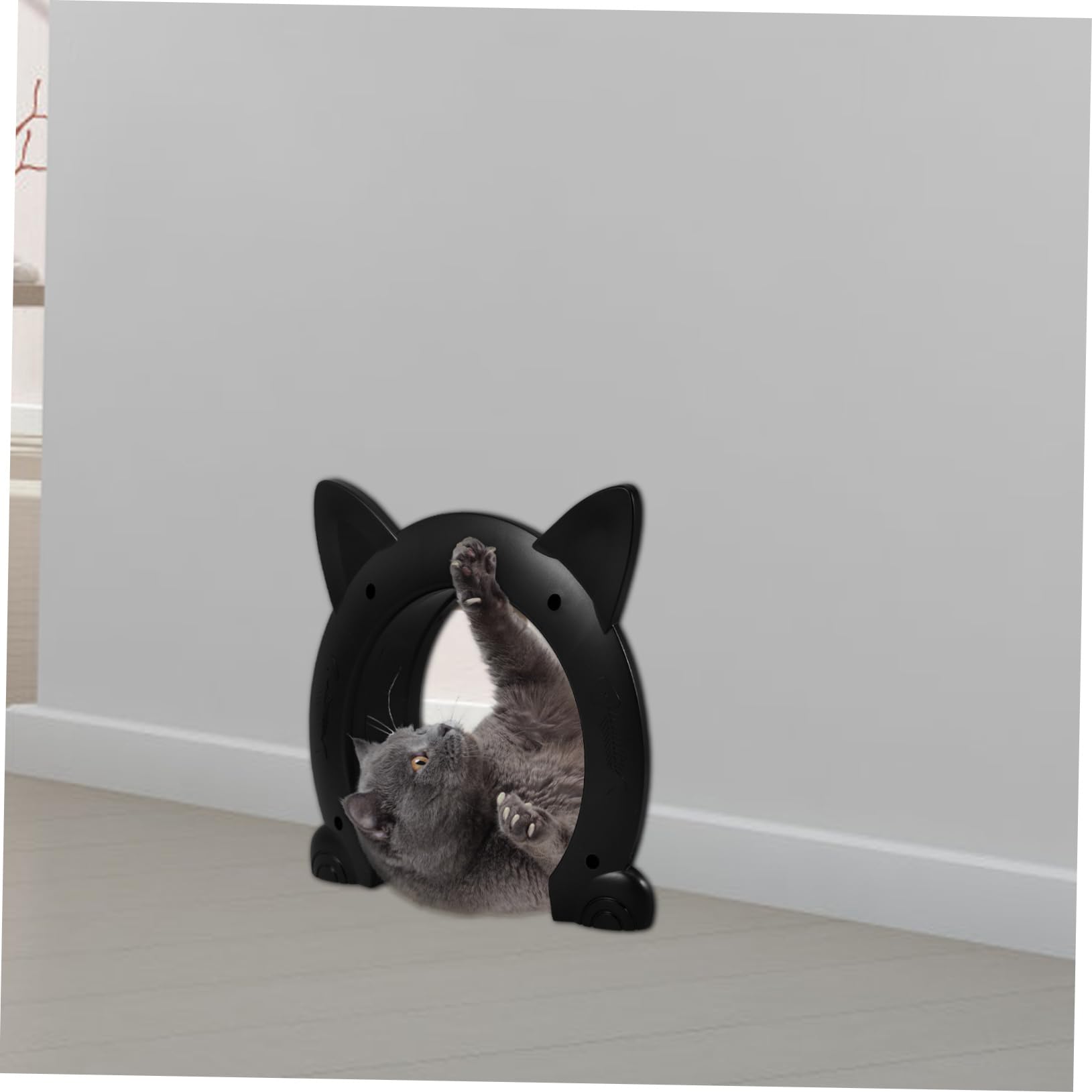 Katzenklappe für Innentür aus Kunststoff mit Katzenförmigem Design Vielseitig und Bequem für Kleine Hunde und Katzen für Haustierhäuser und Wohnkultur
