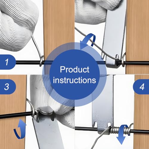 Steel Finger Protector Wire Twist Tool, & Portable for Fence Repair Versatile for Garden or Highway Fence - Image 4
