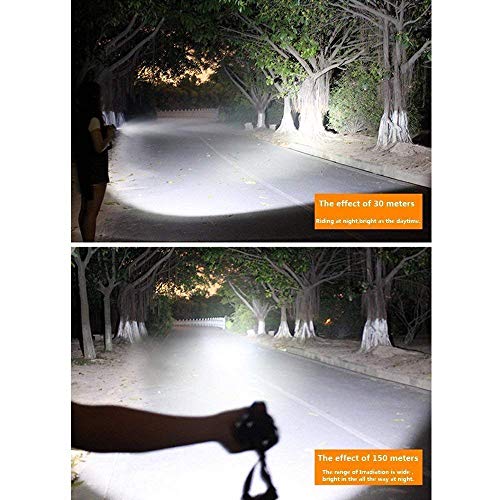 Best Led Headlamp Flashlight 10000 LM - New 2019 Bright Headlight Hard Hat Light Head Lamp Rechargeable Helmetlight with Improved CREE Led Waterproof 4 Modes for Camping Outdoor Security Light(Silver） - Thumbnail 7