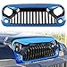 CStern Grill przedni kratka chłodnicy kratka wentylacyjna czarno-niebieski do Jeep Wrangler JK 2007-2018