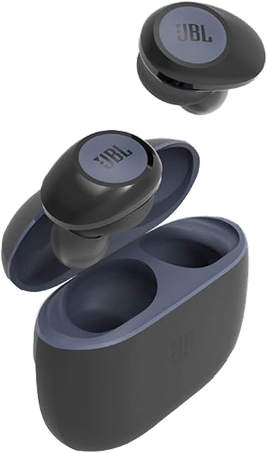 JBL Tune 125 TWS In-Ear Earphones - True Wireless Bluetooth headphones with powerful bass, up to 32 hours battery life and charging case, in blue