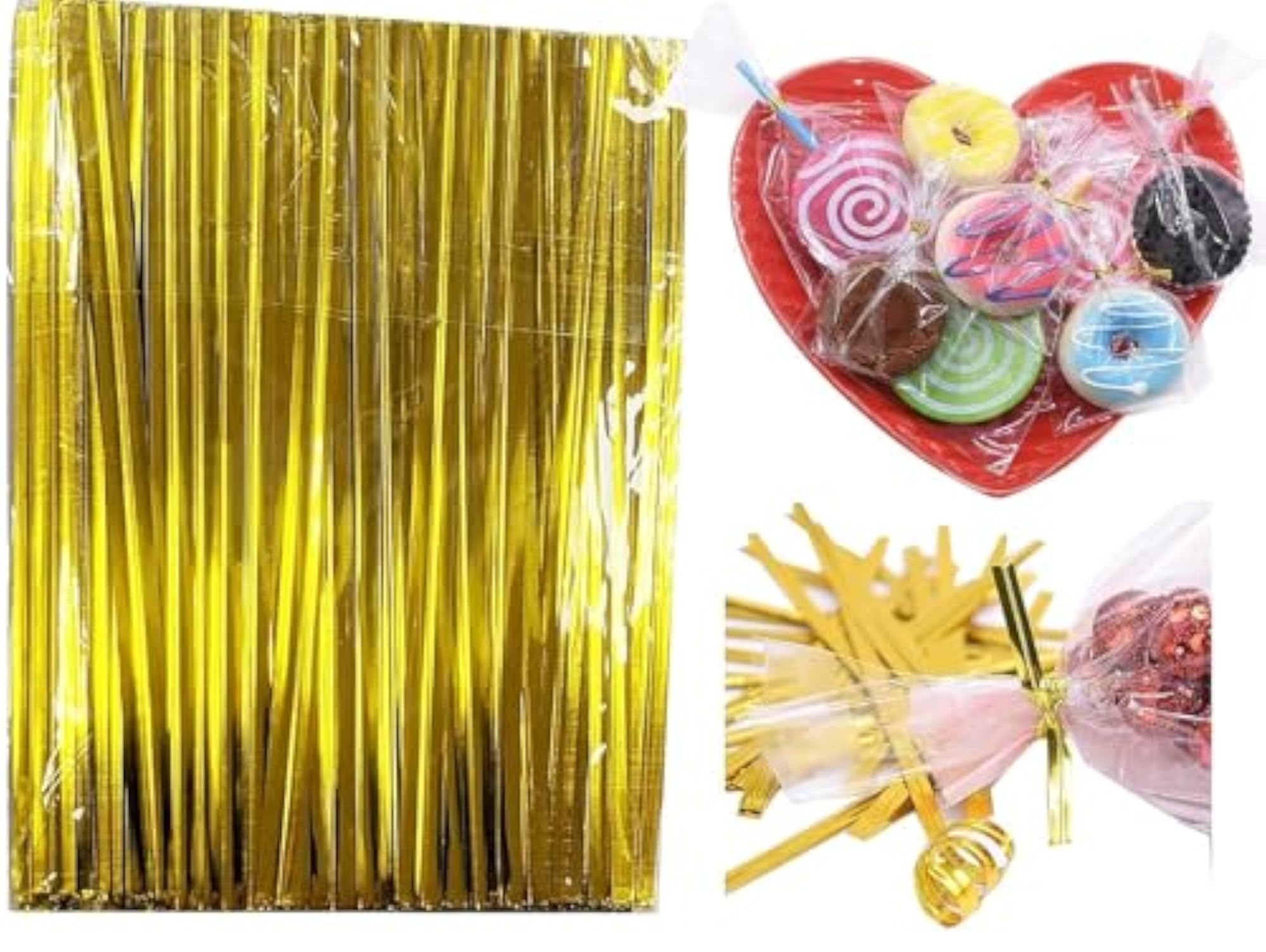 HUEART Metallic Twist Ties 500 PCS for Decorative Packing