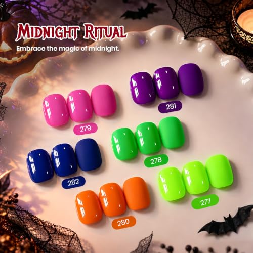 Image of Beetles Halloween Gel Nail Polish Set - Dopamine Pleasure, Fall Gel Polish