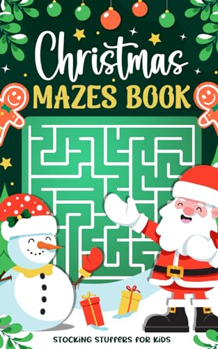 Stocking Stuffers for Kids: Christmas Mazes Boo... B0CN3T69WQ Book Cover
