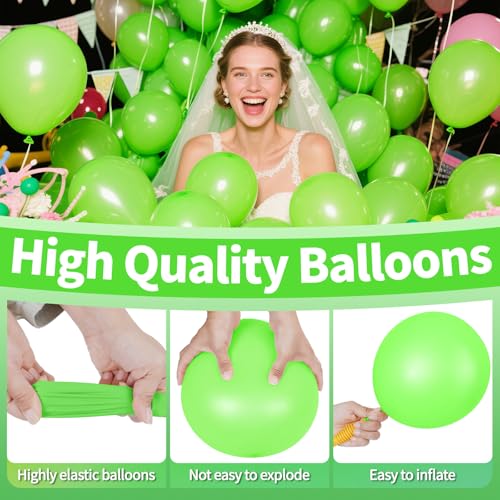 Image of 200pcs Light Green Balloons 5 Inch, Small Mini Latex Balloons for Party Birthday Baby Shower Anniversary Festival Arch Garland Decoration