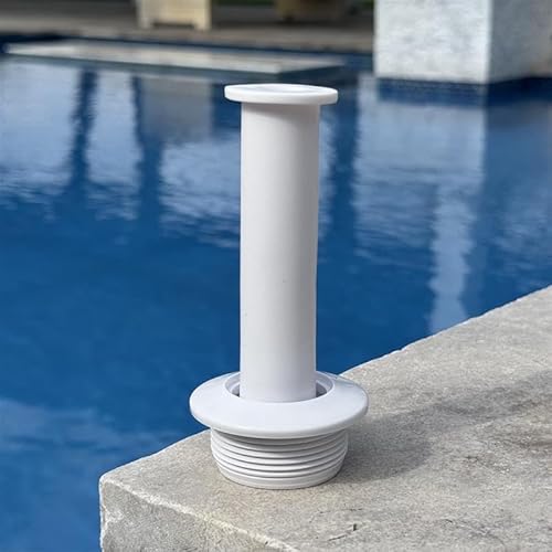 Streamline Bubbler Pool Fitting – Knock-In or Threaded – Press Fit for 1.5” Pipes – Flush Mount on Gunite – Anti-Vortex Design – Round Face – Available in White, Blue, Black, Gray (Thread-In/White)