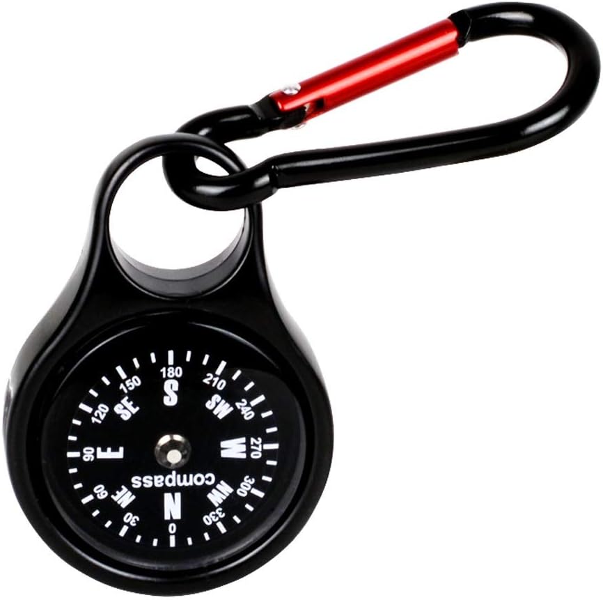 Zinc Alloy Buckle Compass Mountaineering Outdoor Survival Camping Hiking Hook Portable for Use