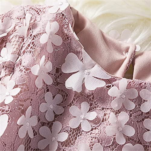 Vestido preto para meninas crianças bebês meninas outono inverno floral algodão manga longa tule flo