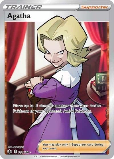 Agatha - 186/198 - Full Art Ultra Rare - Sword & Shield - Chilling Reign