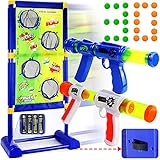 Shooting Game Toy for 5 6 7 8 9 10+ Years Old Boys and Girls, Outdoor Toys, 2 Foam Ball Popper Air Toy Guns with Moving Shooting Target, 30 Foam Balls, Ideal Gift for Kids
