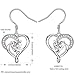 J.Rosée Heart Earrings with 925 Sterling Silver and 3A Cubic Zirconia or Pendent Necklace, 18''+ 2