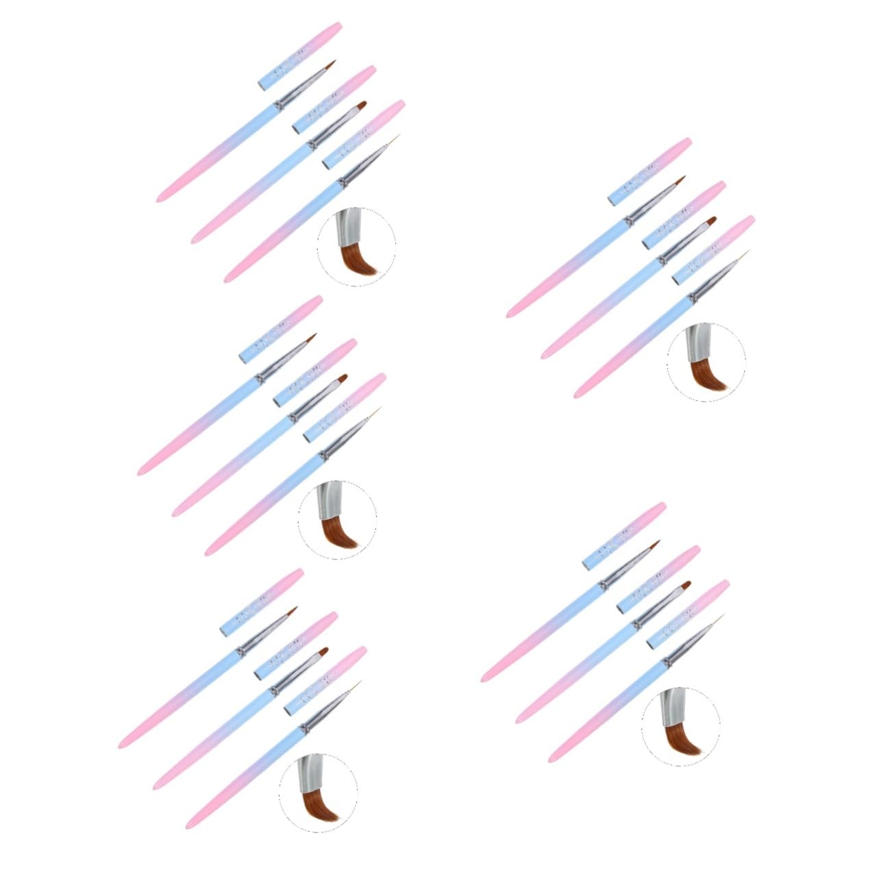 Healeved 15pezzi Penne Per Nail Art Strumenti Per Manicure Professionale Per Uso Domestico e Salone Pennarelli Per Unghie Con Testa Per Disegni Eleganti e Applicazioni Fluide