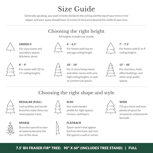 Image of Balsam Hill BH Fraser Fir - Full Christmas Tree with Most Realistic True Needle Foliage, Easy Plug Technology & Multiple Height and Lighting Options, Twinkly, 7.5ft