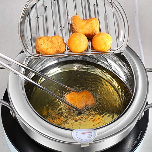 Kitchen-Fryer-Easy-to-Clean-Stainless-Steel-Removable-Tempura-Fryer-Pan-Deep-Frying-Pot-with-Oil-Thermometer-for-Restaurant-for-KitchenOil-pan-Small-22L-20CM