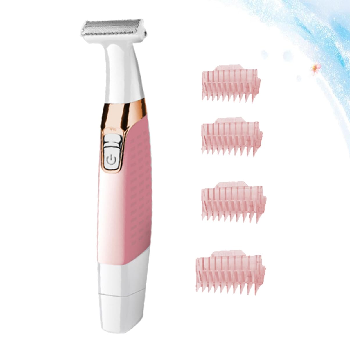MAGICLULU Elektrischer Haarrasierer für Frauen Schmerzarm ohne Irritationen für Kinn und Wangen Tragbar für Handtasche und Sporttasche
